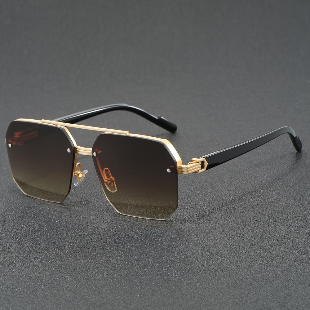 Halfrandloze Bril – Elegant & Lichtgewicht – Zinklegering & Polycarbonaat – Casual & Stijlvol