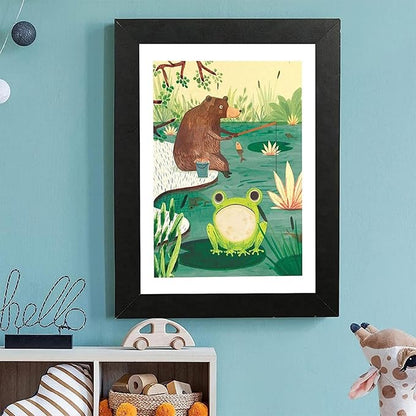 Opbergframe voor Kinderkunst – Breukbestendig Hout, Elegant Ontwerp – Voor Creatieve Kinderen
