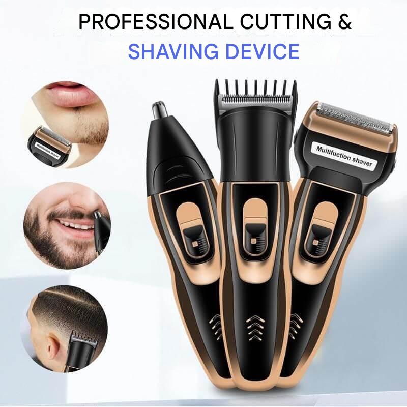 ProCare 3-in-1 Trimmer – Draadloze Baardtrimmer, Neushaartrimmer en Scheerapparaat