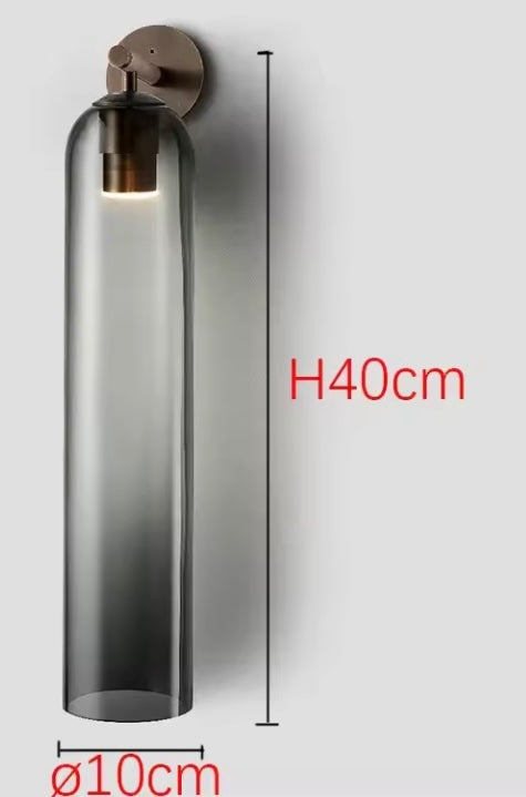 VoordeelPaleis Moderne Glazen Badkamer Wandlamp Rookglas Grijs