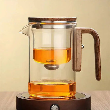 TheePuur Glassfera – Glazen Theepot met Los Filter voor Warme en Koude Thee
