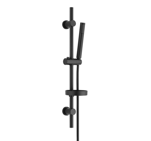 SaniSupreme Milano Handdouche Set inclusief doucheslang, planchet en wandbeugel mat zwart