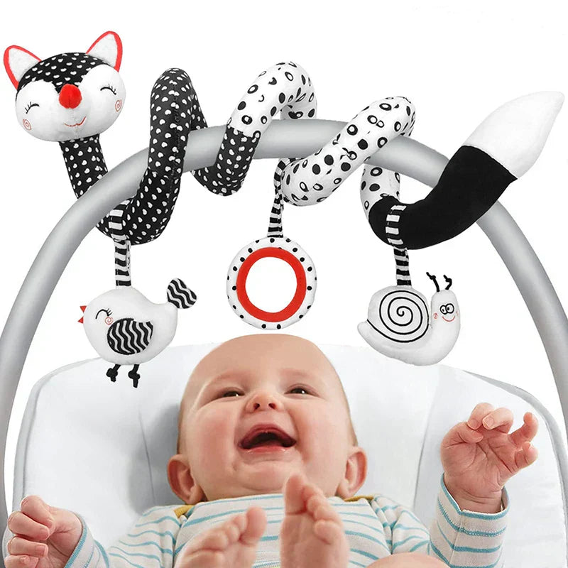 Babyspeelgoed spiraal – Zintuiglijke stimulatie, Veilig BPA-vrij pluche – Ideaal voor baby's & peuters