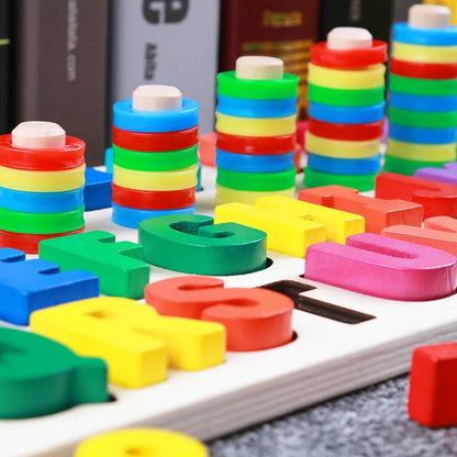Houten Bordspel – Educatief Spel voor Rekenen en Lezen, Creatief Leren