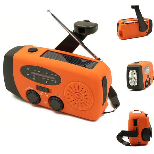 SafeSurvive Draagbare Noodradio – AM/FM, Zonnepaneel, Handcrank