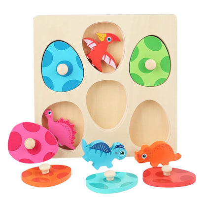 Houten Dino Puzzel – Educatief en Interactief, Duurzaam Hout – Ontwikkel Motoriek en Logisch Denken
