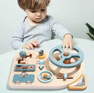 Houten Stuurwiel – Montessori Speelgoed voor Motorische Ontwikkeling – Veilig en Duurzaam Hout