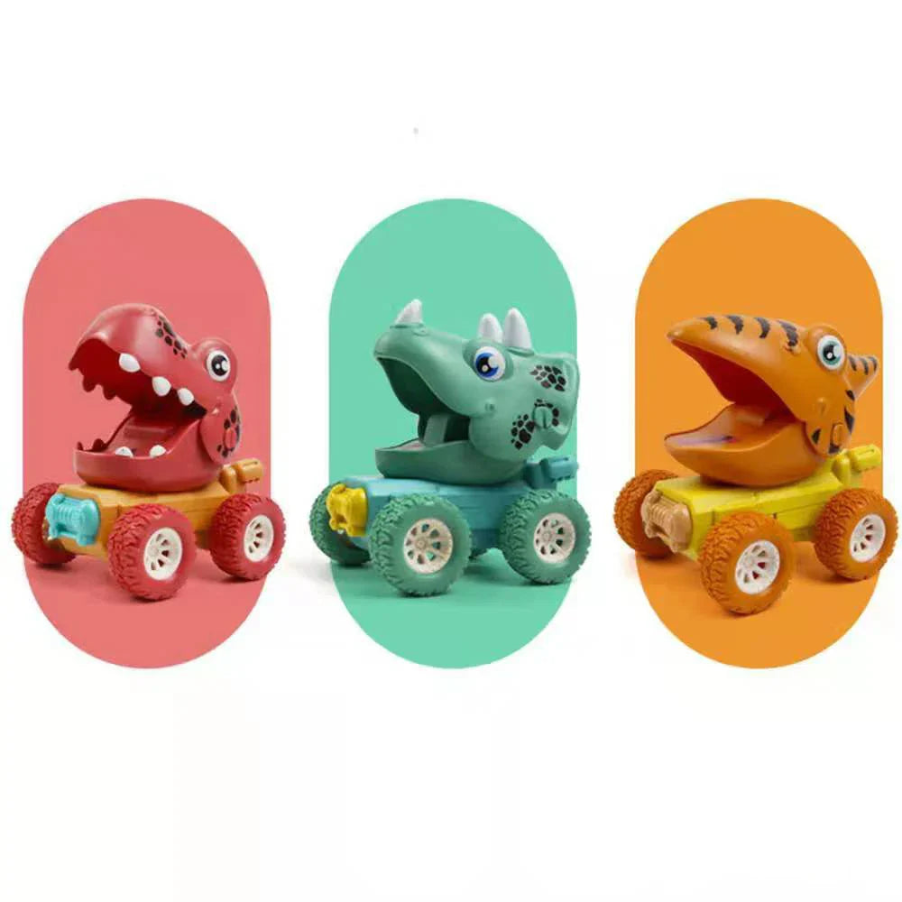 Dino Auto Set – Duurzame Push & Go Dinosaur Racer, 3 Stuks – Ideaal voor avontuurlijke kinderen