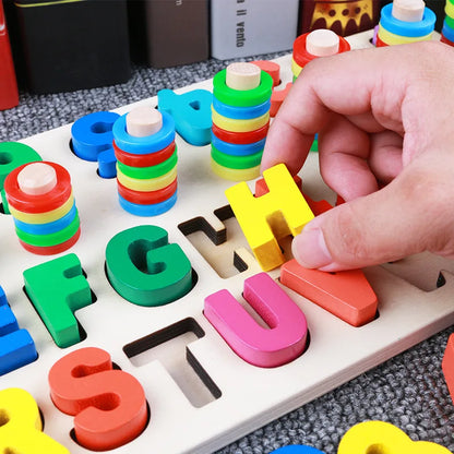 Houten Bordspel – Educatief Spel voor Rekenen en Lezen, Creatief Leren