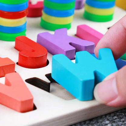 Houten Bordspel – Educatief Spel voor Rekenen en Lezen, Creatief Leren