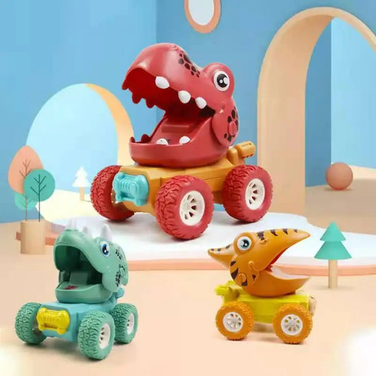 Dino Auto Set – Duurzame Push & Go Dinosaur Racer, 3 Stuks – Ideaal voor avontuurlijke kinderen