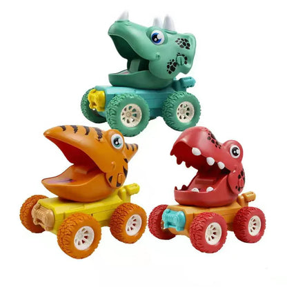 Dino Auto Set – Duurzame Push & Go Dinosaur Racer, 3 Stuks – Ideaal voor avontuurlijke kinderen