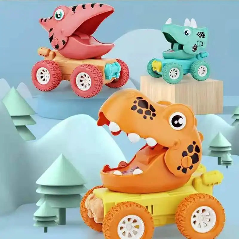 Dino Auto Set – Duurzame Push & Go Dinosaur Racer, 3 Stuks – Ideaal voor avontuurlijke kinderen