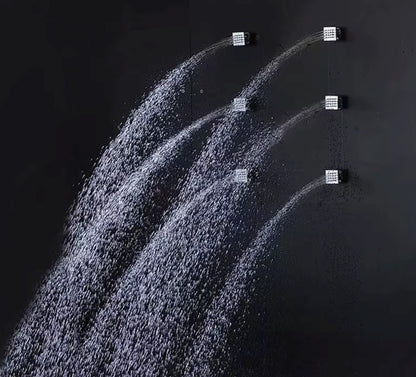 Inbouw douche wand massagejets set van 6 stuks chroom messing