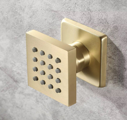 VoordeelPaleis® Inbouw douche wand massagejets set van 6 stuks geborsteld goud