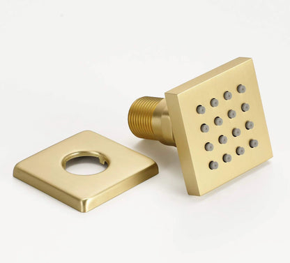 VoordeelPaleis® Inbouw douche wand massagejets set van 6 stuks geborsteld goud