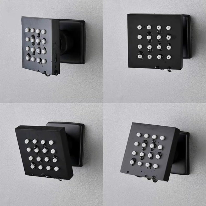 VoordeelPaleis® Inbouw douche wand massagejets per stuk mat zwart messing