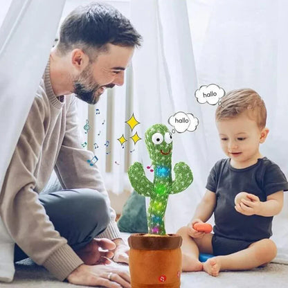 Interactieve Cactus – Dansend Spraak & LED-Lichten, Zacht pluche – Stimuleert spraak en taal
