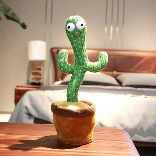 Interactieve Cactus – Dansend Spraak & LED-Lichten, Zacht pluche – Stimuleert spraak en taal