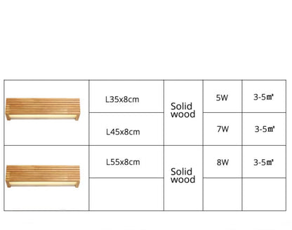 VoordeelPaleis Nordic Wandlamp Spiegellamp Hout warm licht 45 cm
