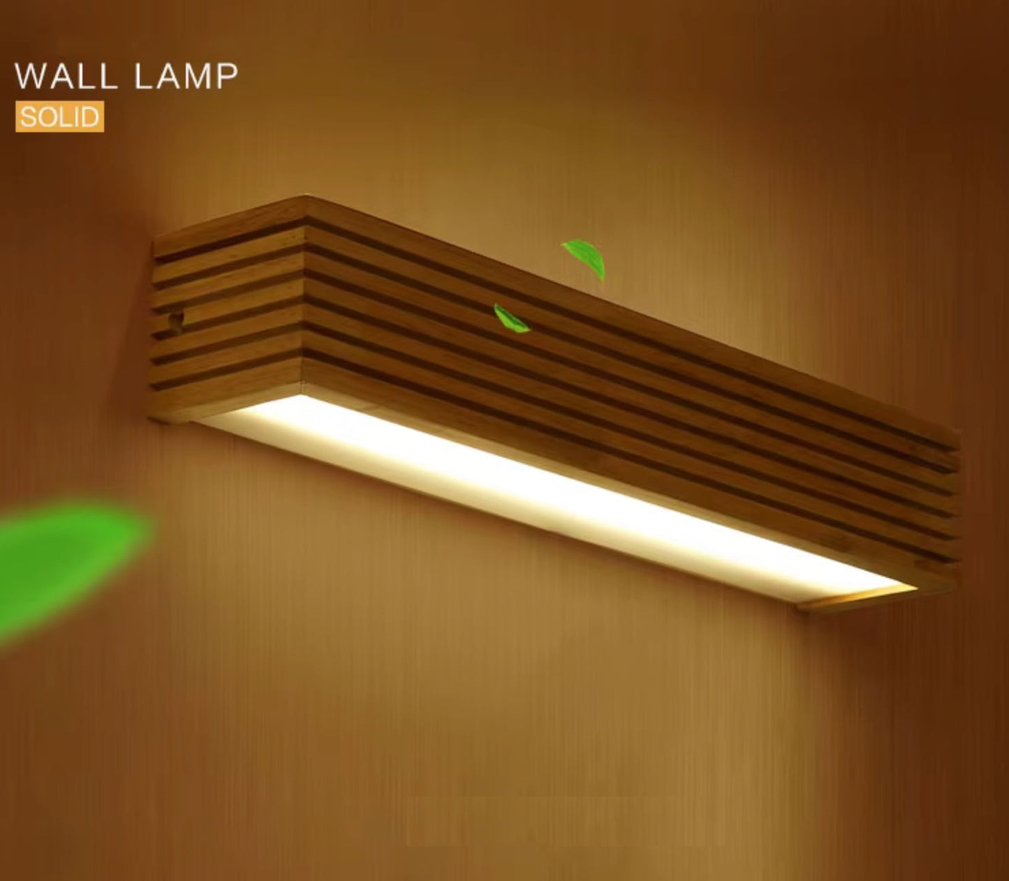VoordeelPaleis Nordic Wandlamp Spiegellamp Hout warm licht 55 cm