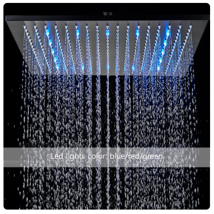 VoordeelPaleis® Doucheset Manhattan Premium HighLine 30 cm. regendouche LED vierkant 2-weg zwart inbouw