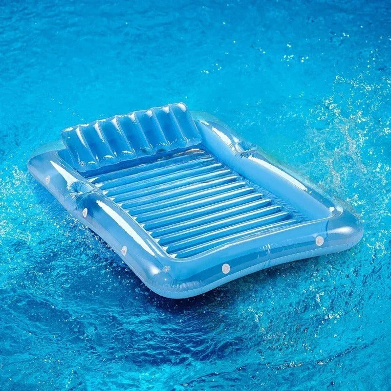 LoungeFloat Luxe Opblaasligbed met Hoofdkussen en Bekerhouders