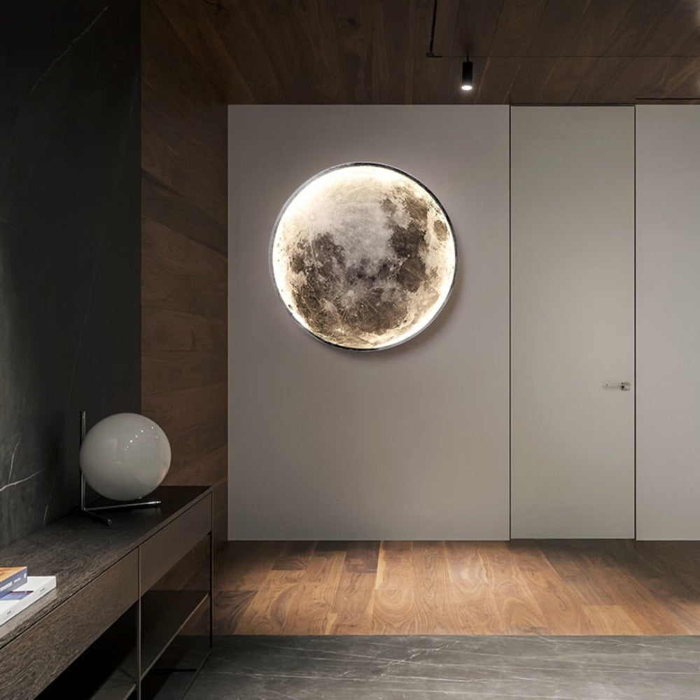 3D LED Plafondlamp Maan en Aarde - Dimbare Sfeerverlichting