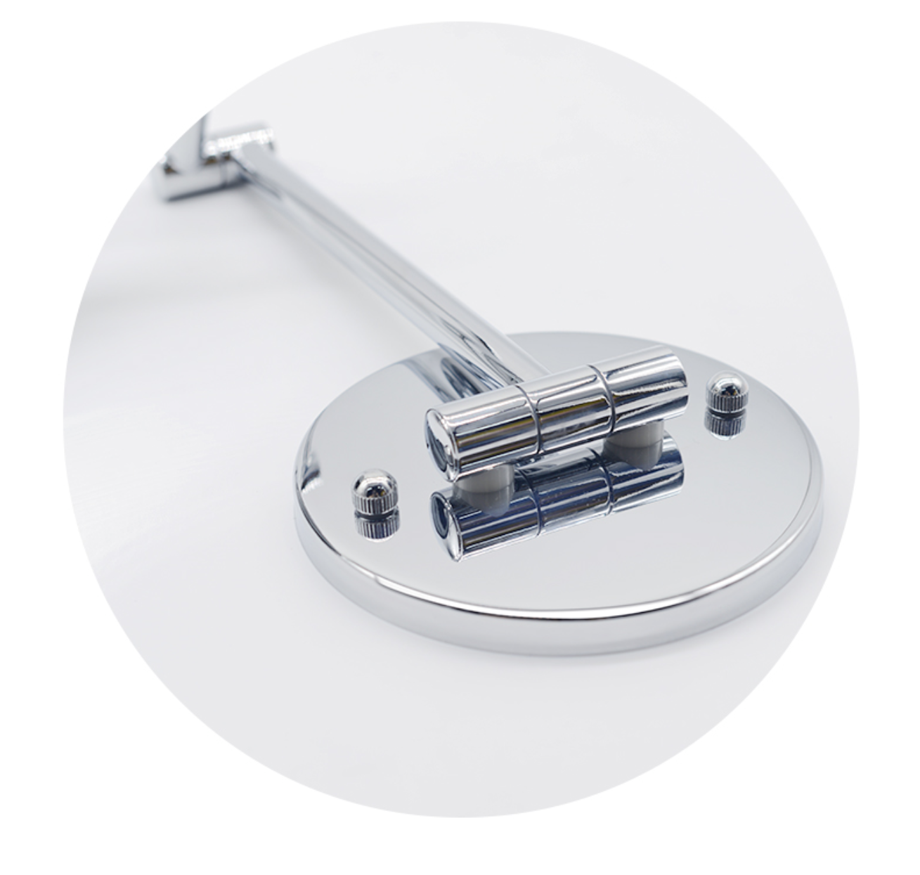 Make-up en Scheerspiegel VoordeelPaleis® Bari Ø17cm LED Verlichting USB 3x Vergroting Chroom