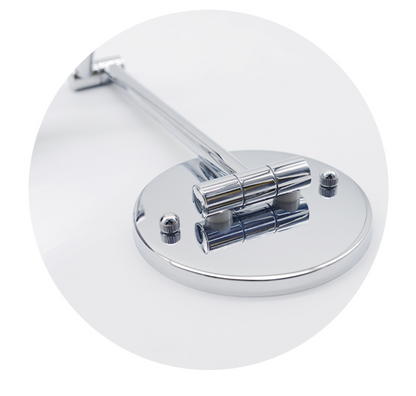 Make-up en Scheerspiegel VoordeelPaleis® Bari Ø17cm LED Verlichting USB 3x Vergroting Chroom