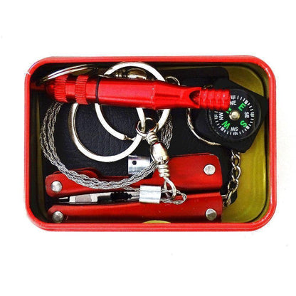 Draagbare SOS-overlevingskit met 8 tools