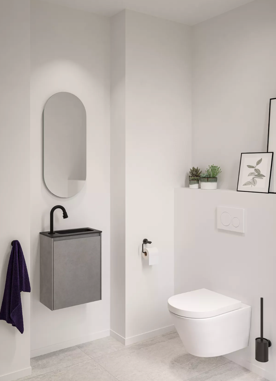 VoordeelPaleis Design Luna Spiegel Ovaal  35x80 cm