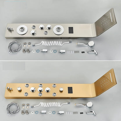 Douchepaneel Regendouche VoordeelPaleis® Palermo LCD Premium Goud Brushed