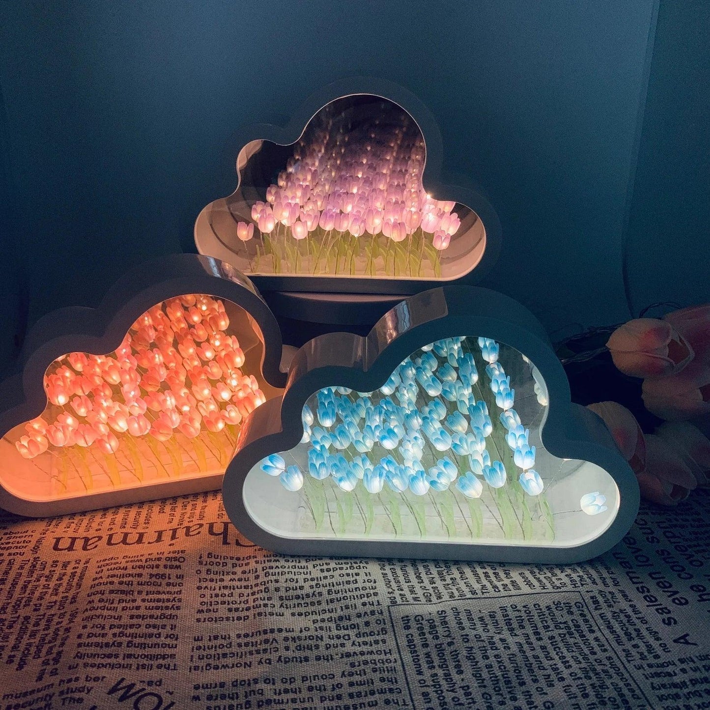 Tulip Cloud LED Spiegel – Magisch Licht & Decoratief Design