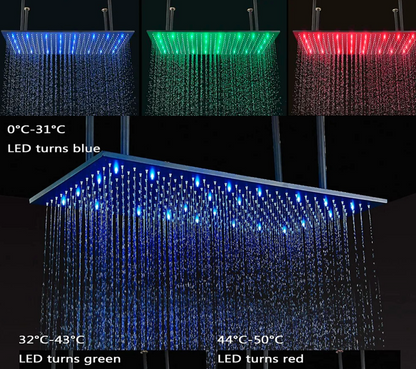 VoordeelPaleis® SmartPulse LED Plafond Regendouche Plateau Alicante 60 cm vierkant mat zwart