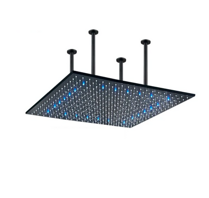 VoordeelPaleis® SmartPulse LED Plafond Regendouche Plateau Alicante 60 cm vierkant mat zwart
