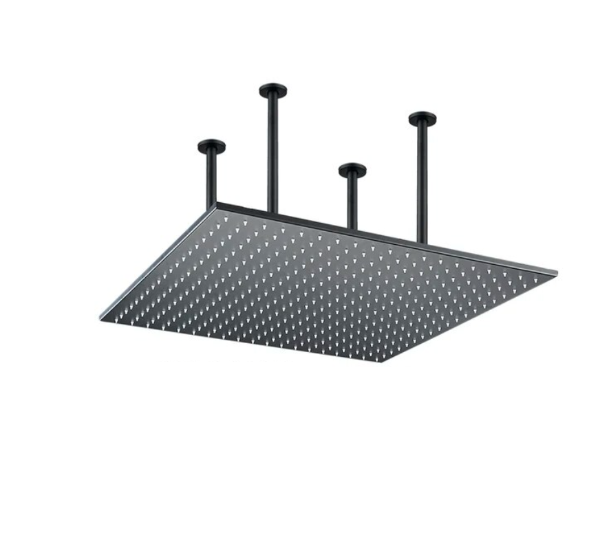 VoordeelPaleis® SmartPulse LED Plafond Regendouche Plateau Alicante 60 cm vierkant mat zwart