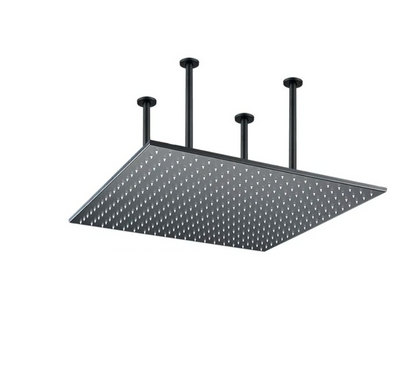 VoordeelPaleis® SmartPulse LED Plafond Regendouche Plateau Alicante 60 cm vierkant mat zwart