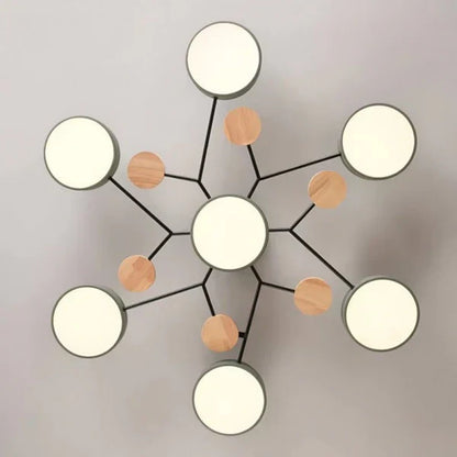 Scandinavische LED Plafondlamp met Hout en Metaal – De ScandiLume Sfeermaker