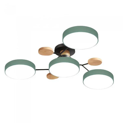 Scandinavische LED Plafondlamp met Hout en Metaal – De ScandiLume Sfeermaker