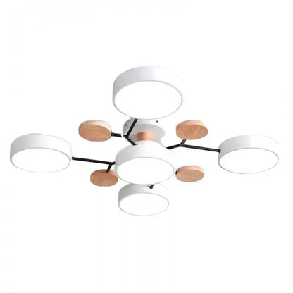 Scandinavische LED Plafondlamp met Hout en Metaal – De ScandiLume Sfeermaker