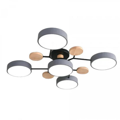Scandinavische LED Plafondlamp met Hout en Metaal – De ScandiLume Sfeermaker