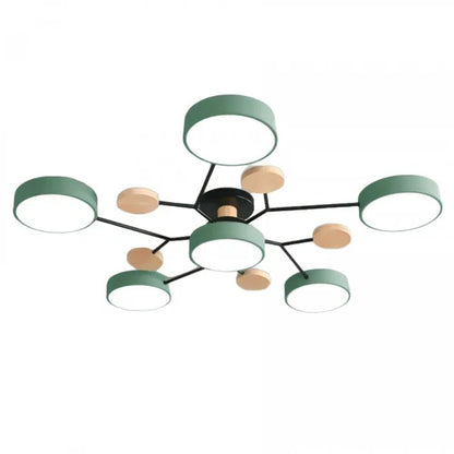Scandinavische LED Plafondlamp met Hout en Metaal – De ScandiLume Sfeermaker