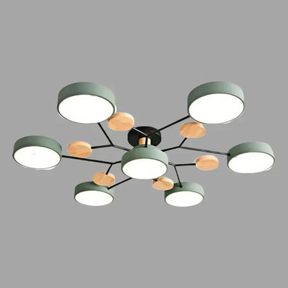 Scandinavische LED Plafondlamp met Hout en Metaal – De ScandiLume Sfeermaker