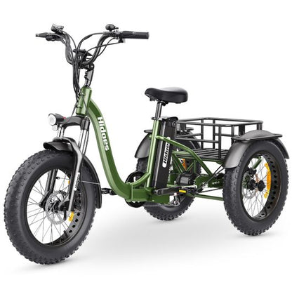 Hidoes ET1 Elektrische Opvouwbare Driewieler – 48V 250W – Tot 95 km Bereik – 7 Versnellingen – 20x4.0 Off-road Banden – Shimano – LCD Display – Max. 150 kg