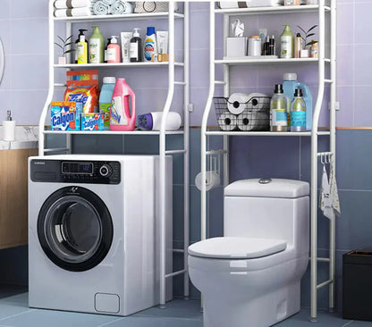 SpaceSaver Badkamerrek – Vrijstaand Opbergrek voor Toilet of Wasmachine