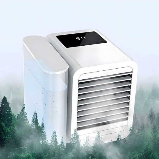 MicroCool mini airkoeler – Draagbare luchtkoeling met luchtzuivering en aromafunctie