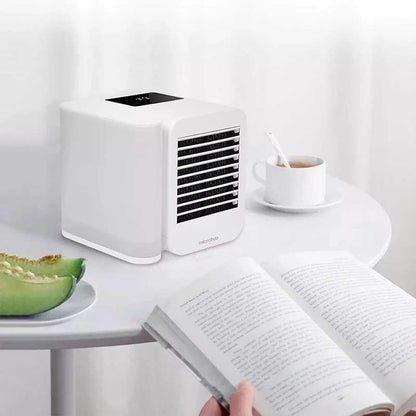 MicroCool mini airkoeler – Draagbare luchtkoeling met luchtzuivering en aromafunctie