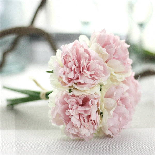 Boeket van Pioenrozen | Kunstbloemen