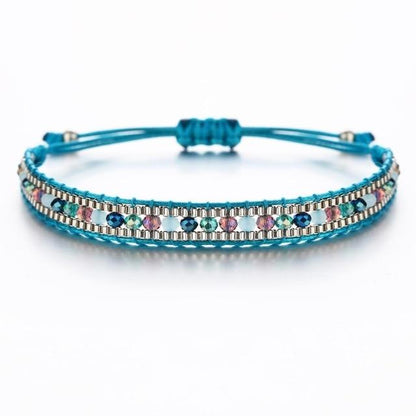 Lederen Chakra armband - Handgemaakt